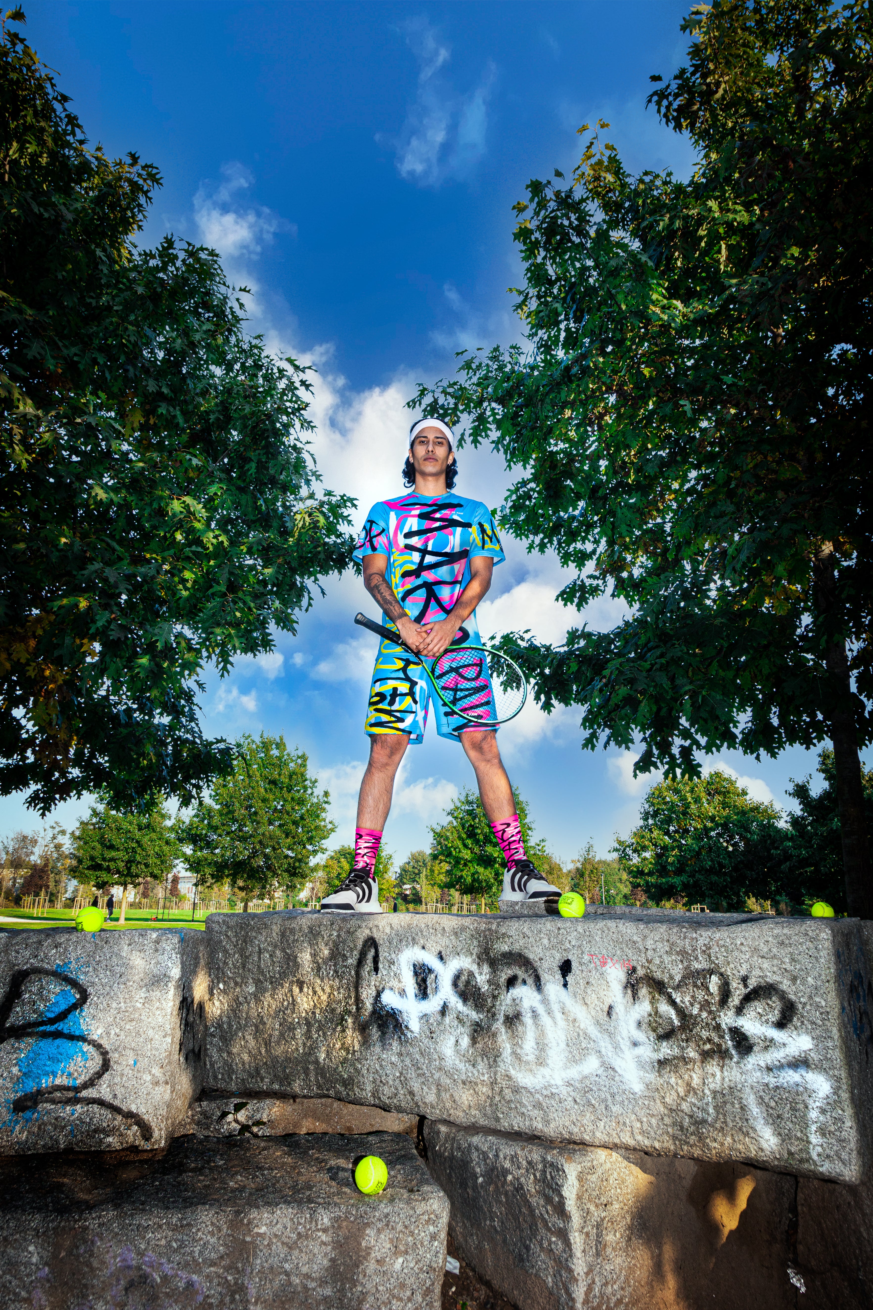 LAST PIECES!Purple-Orange-Yellow gradient Tennis T-Shirt – Marc De Paw