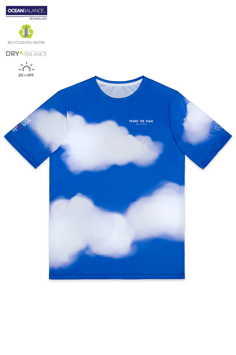Louis Vuitton Blue & White Cloud Logo T-Shirt