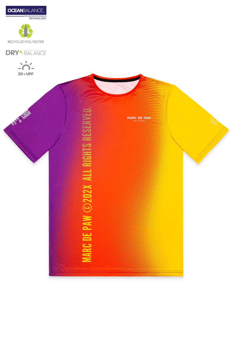 LAST PIECES!Purple-Orange-Yellow gradient Tennis T-Shirt – Marc De Paw